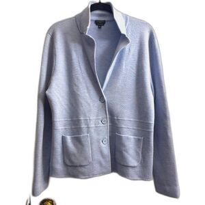 Women's Talbots Pure Merino Wool Cardigan Jacket Size LP *Small Flaw